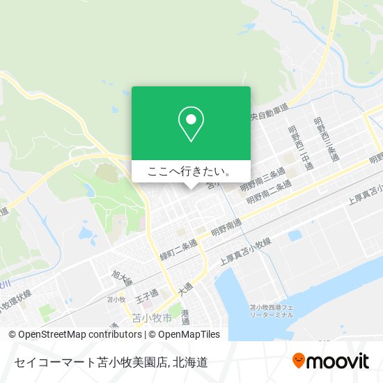 セイコーマート苫小牧美園店地図