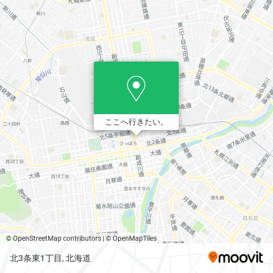 北3条東1丁目地図