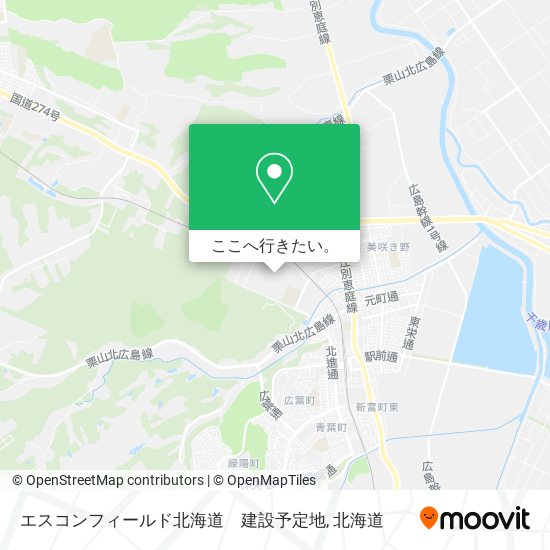 エスコンフィールド北海道　建設予定地地図