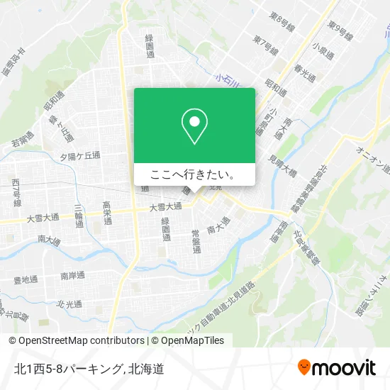 北1西5-8パーキング地図