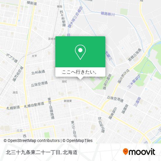 北三十九条東二十一丁目地図