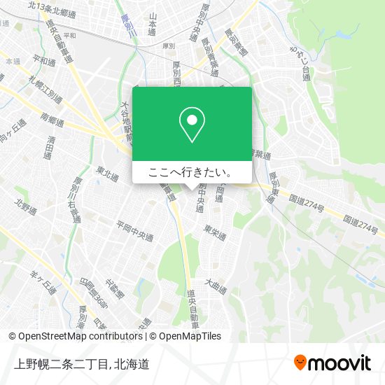 上野幌二条二丁目地図