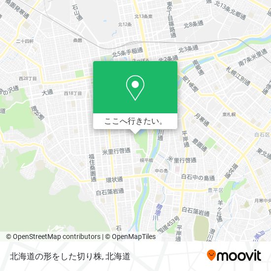 北海道の形をした切り株地図