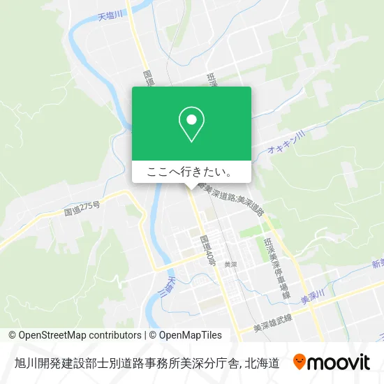 旭川開発建設部士別道路事務所美深分庁舎地図