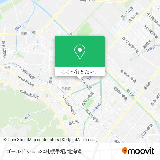 ゴールドジム Exp札幌手稲地図