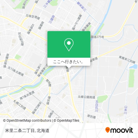 米里二条二丁目地図