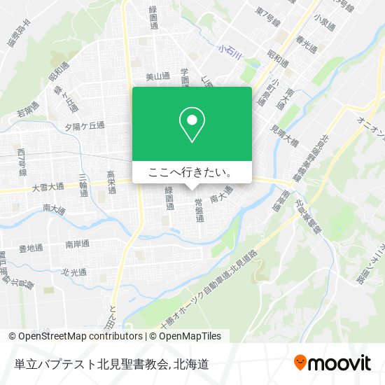 単立バプテスト北見聖書教会地図