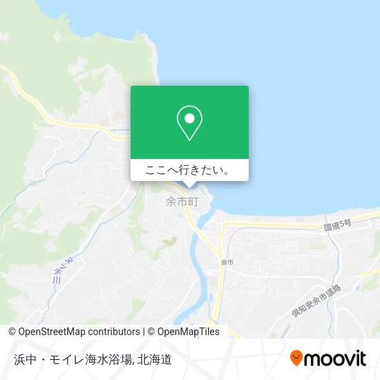 浜中・モイレ海水浴場地図