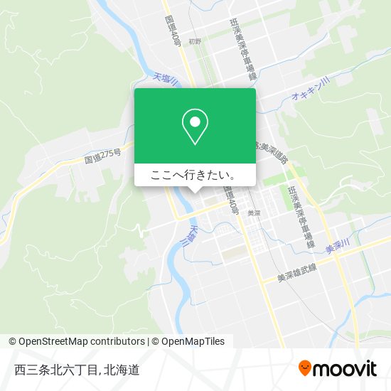 西三条北六丁目地図