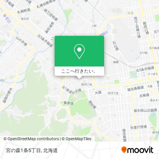 宮の森1条5丁目地図