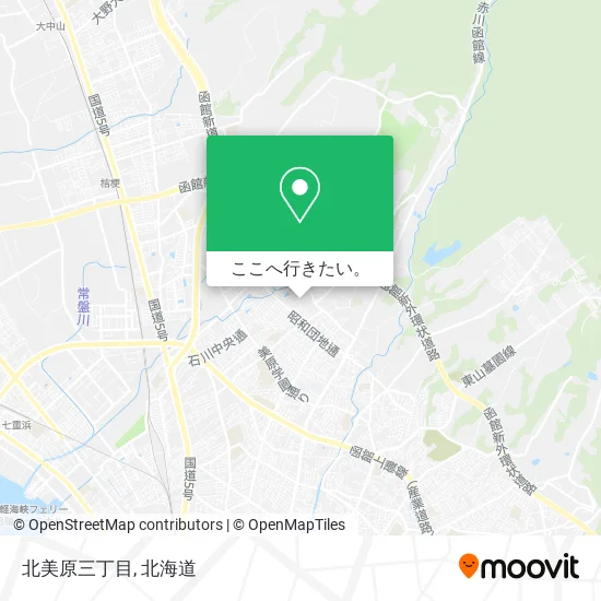 北美原三丁目地図