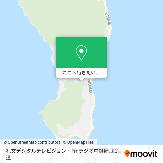 礼文デジタルテレビジョン・Fmラジオ中継局地図