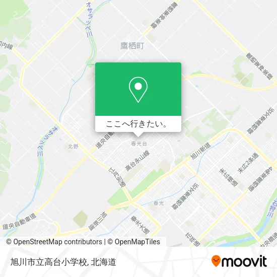 旭川市立高台小学校地図