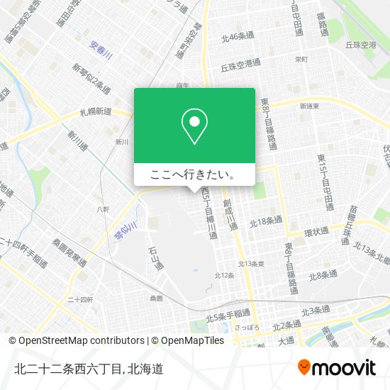 北二十二条西六丁目地図