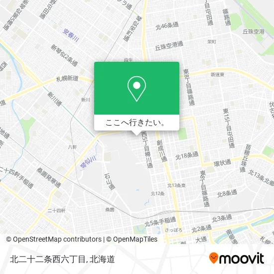 北二十二条西六丁目地図