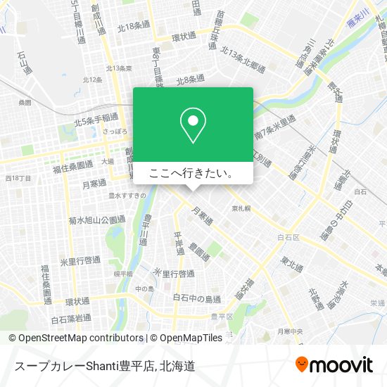 スープカレーShanti豊平店地図