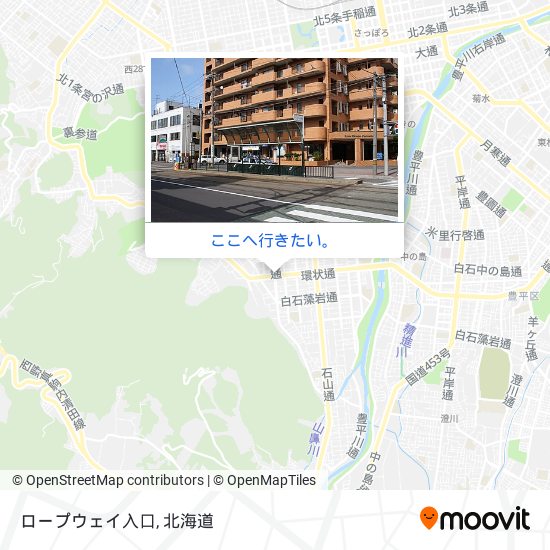 ロープウェイ入口地図