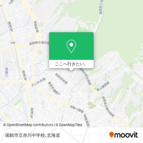 函館市立赤川中学校地図