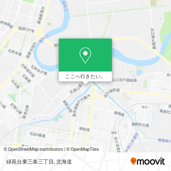 緑苑台東三条三丁目地図