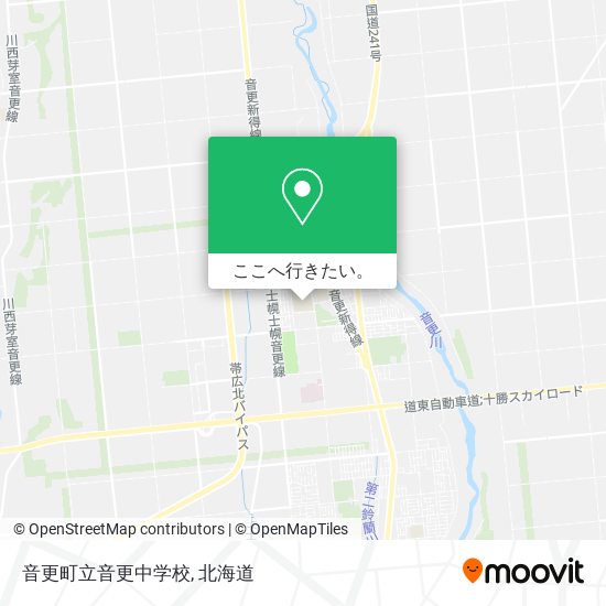 音更町立音更中学校地図