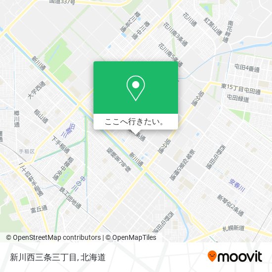 新川西三条三丁目地図