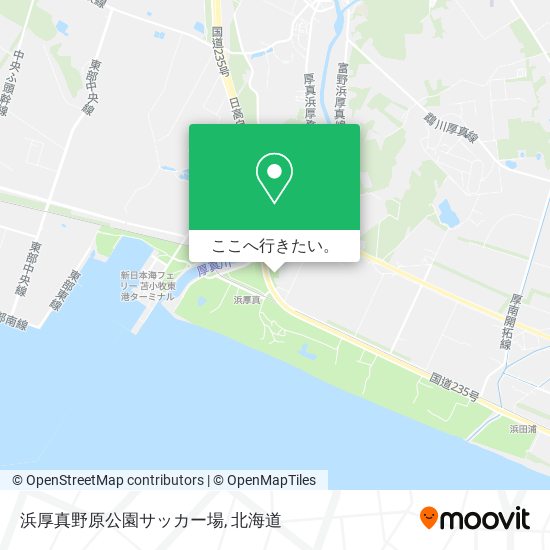 浜厚真野原公園サッカー場地図