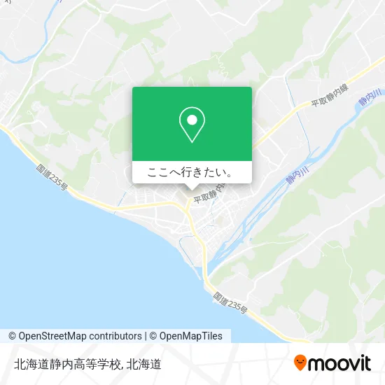北海道静内高等学校地図