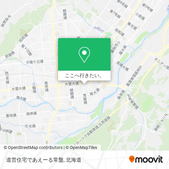 道営住宅であえーる常盤地図