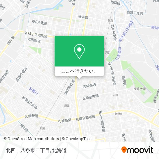 北四十八条東二丁目地図