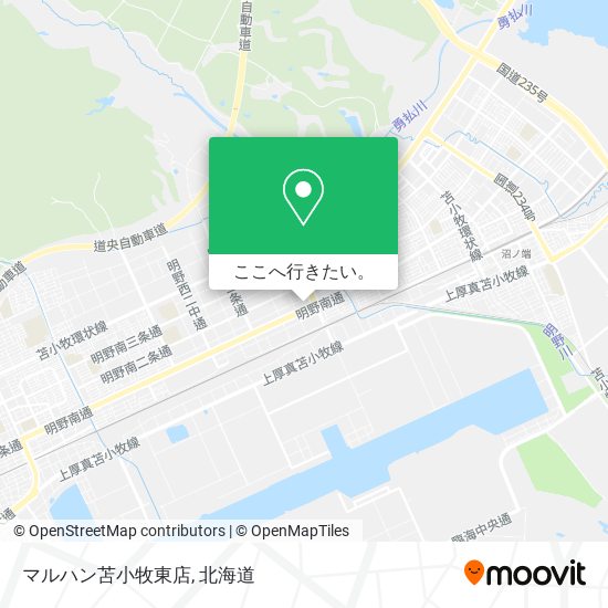 マルハン苫小牧東店地図