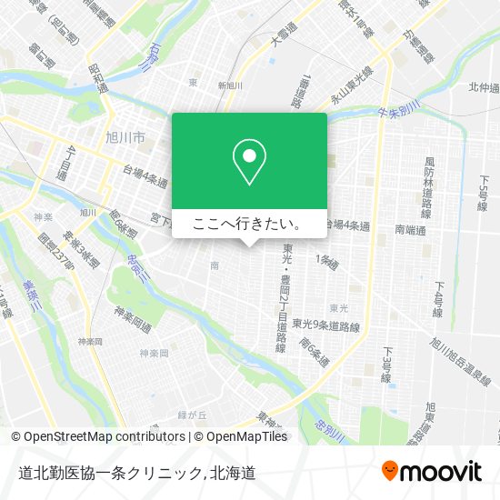 道北勤医協一条クリニック地図