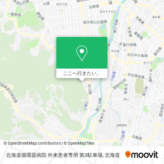 北海道循環器病院 外来患者専用 第3駐車場地図