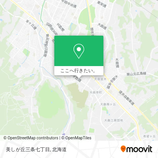 美しが丘三条七丁目地図