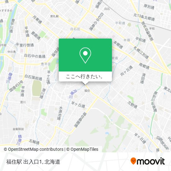 福住駅 出入口1地図