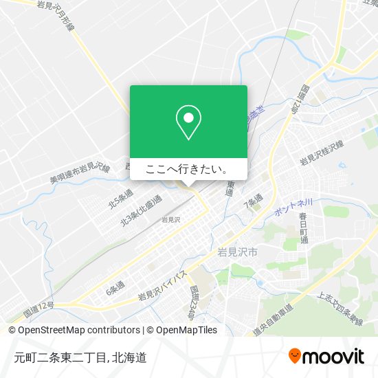 元町二条東二丁目地図