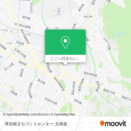 厚別南まちづくりセンター地図