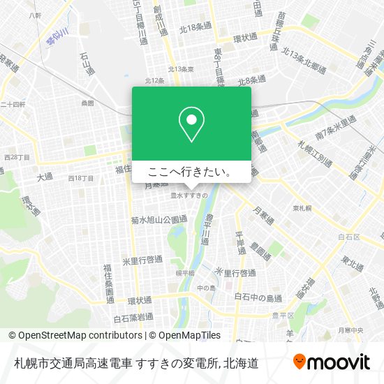 札幌市交通局高速電車 すすきの変電所地図