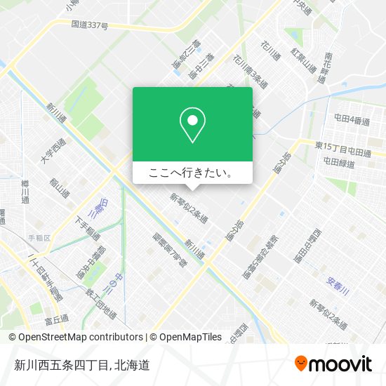 新川西五条四丁目地図