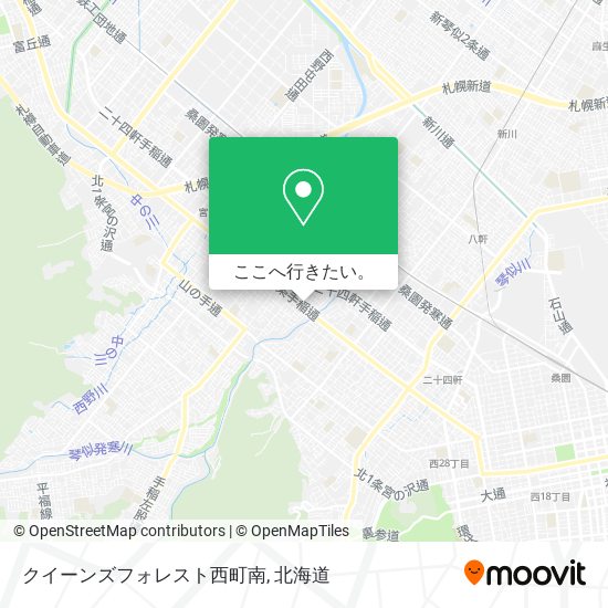 クイーンズフォレスト西町南地図