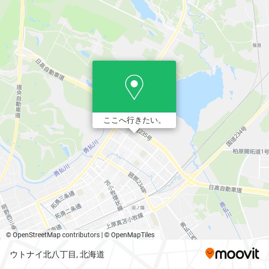 ウトナイ北八丁目地図