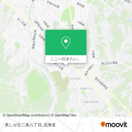 美しが丘二条八丁目地図