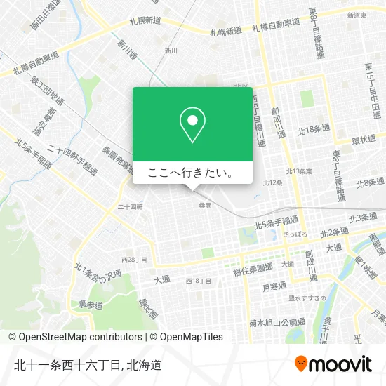 北十一条西十六丁目地図