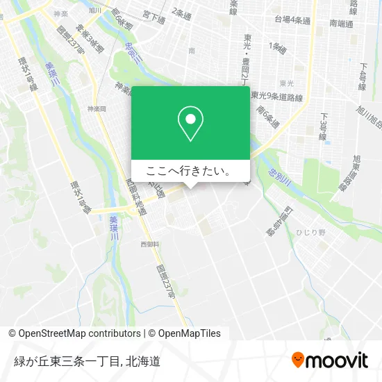 緑が丘東三条一丁目地図