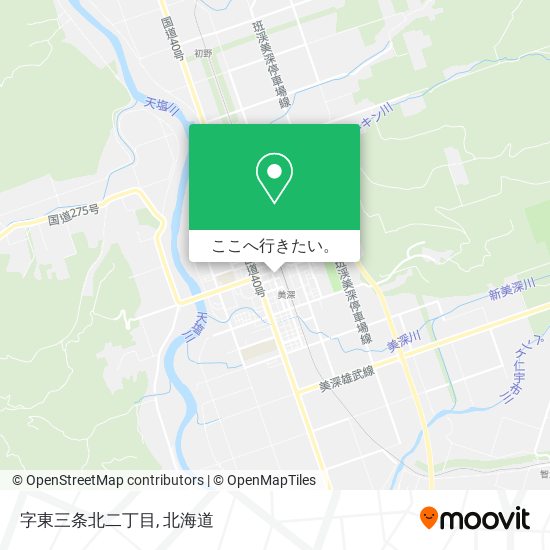 字東三条北二丁目地図