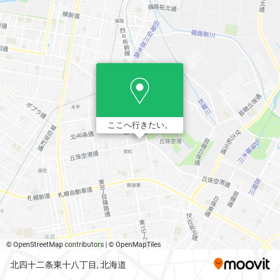 北四十二条東十八丁目地図