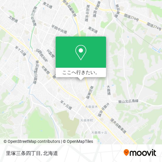 里塚三条四丁目地図