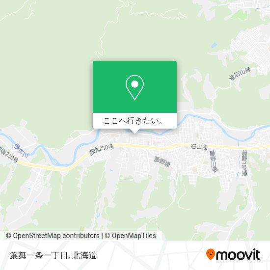 簾舞一条一丁目地図