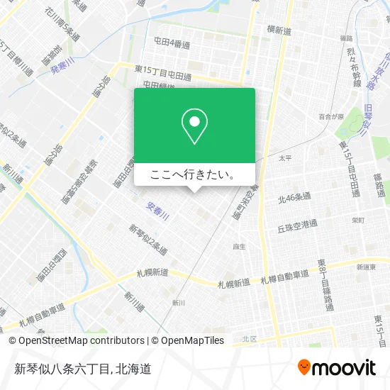 新琴似八条六丁目地図