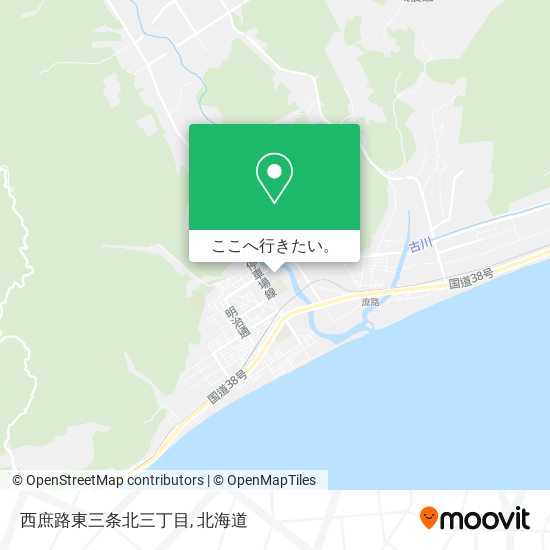 西庶路東三条北三丁目地図