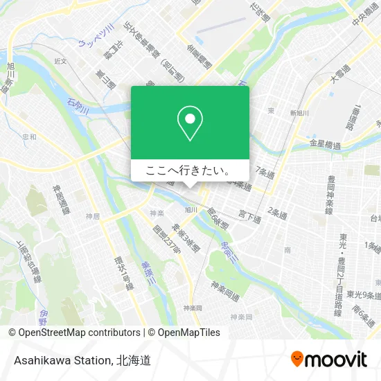 Asahikawa Station地図